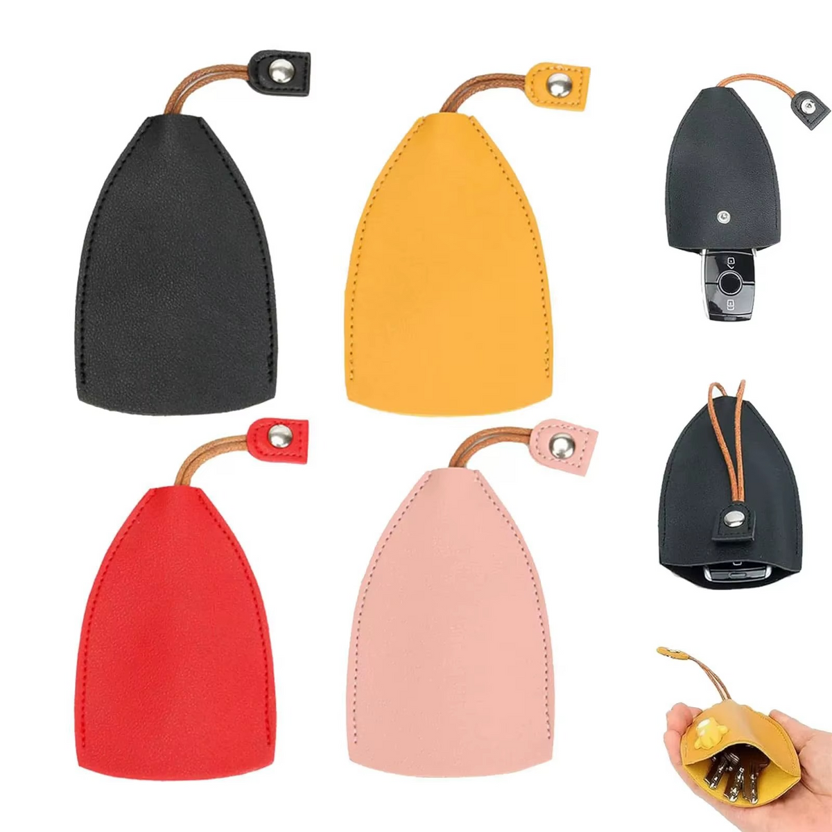 Organisateur de Clés en Cuir – Anti-Rayures & Silencieux (Protection Téléphone & Sac)