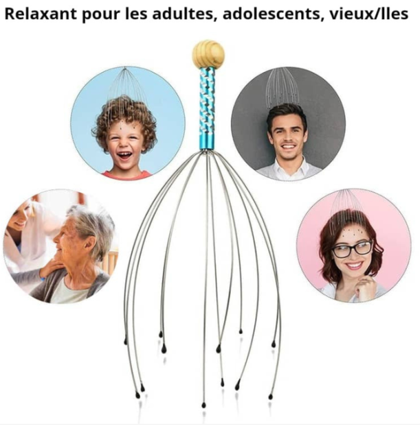 Masseur de tête anti-stress & détente profonde